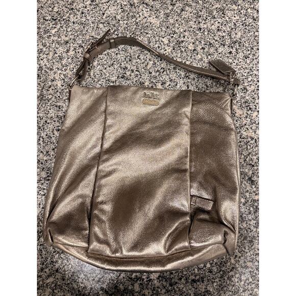 Coach Handbags - Coach Metallic Leather Shoulder Ba